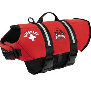 PAWS ABOARD Lifeguard Neoprene Dog Life Red Jacket L